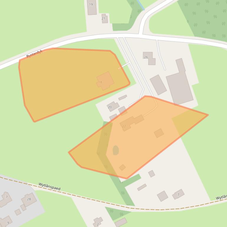 Kaart van postcodegebied 8574TW.