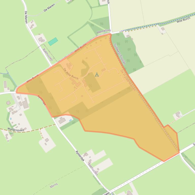 Kaart van postcodegebied 8574VC.