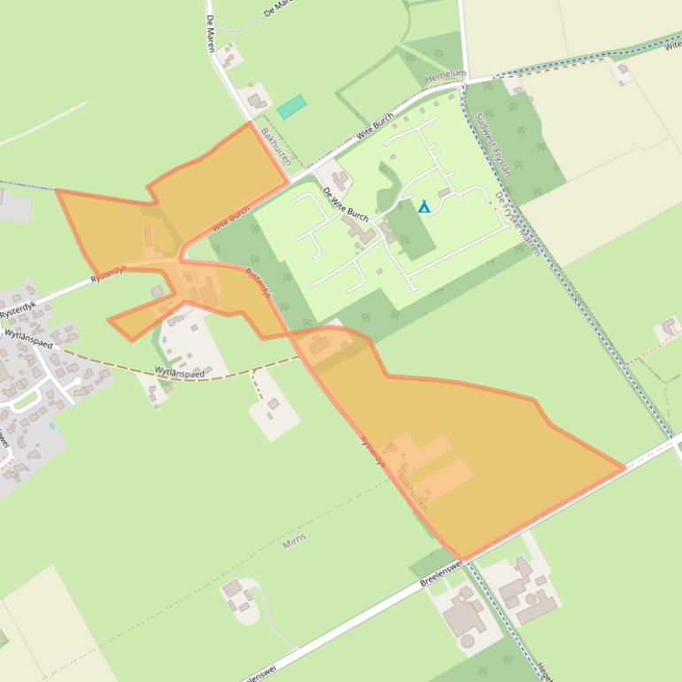 Kaart van postcodegebied 8574VW.