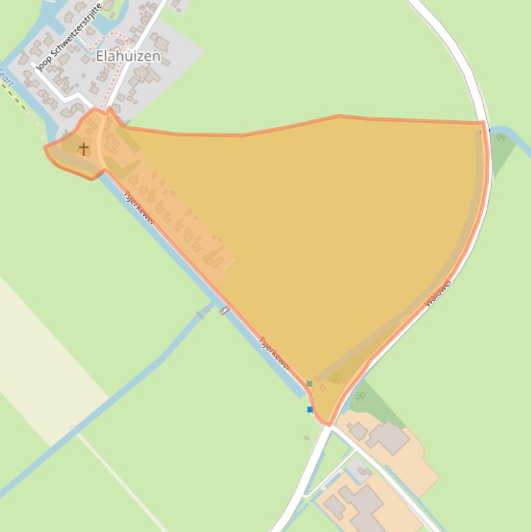 Kaart van postcodegebied 8581KB.