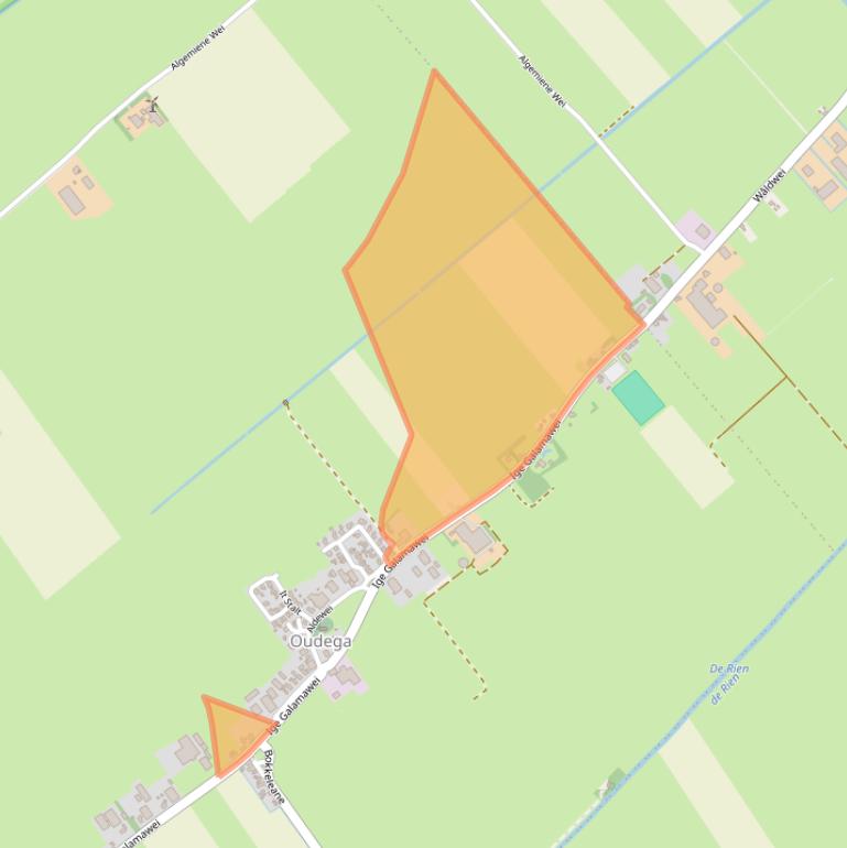 Kaart van postcodegebied 8582KS.