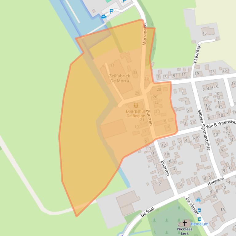 Kaart van postcodegebied 8584VC.