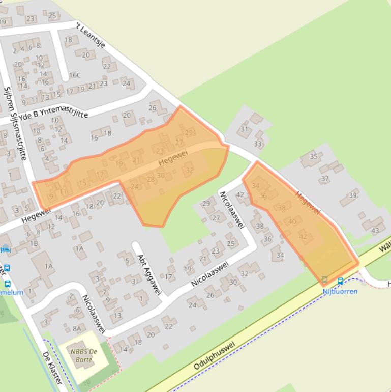 Kaart van postcodegebied 8584VK.