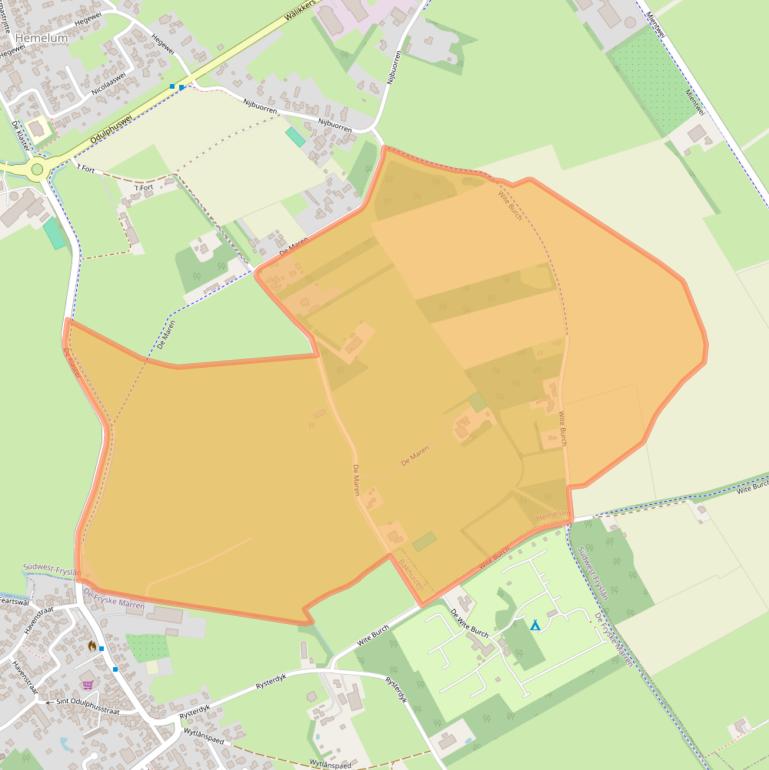 Kaart van postcodegebied 8584VP.