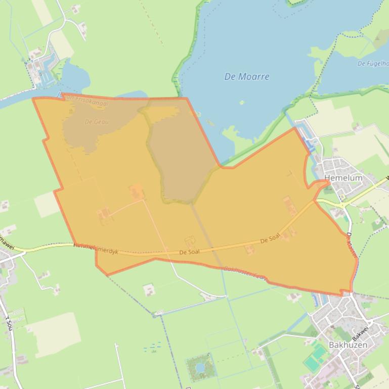 Kaart van postcodegebied 8584VS.