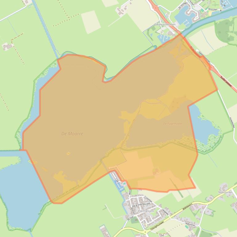 Kaart van postcodegebied 8584VT.