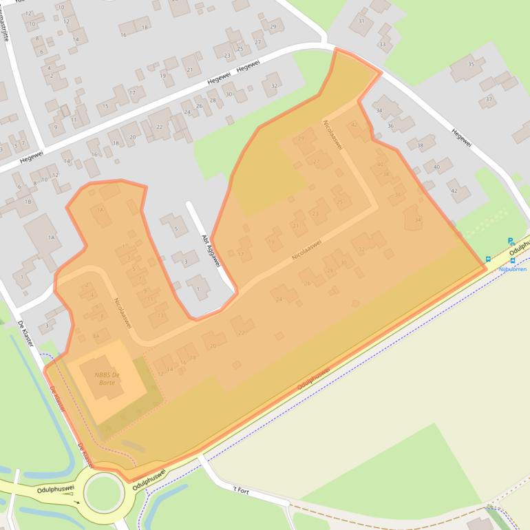 Kaart van postcodegebied 8584VW.