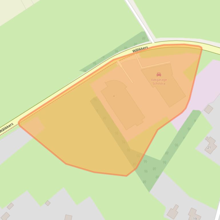 Kaart van postcodegebied 8584WS.