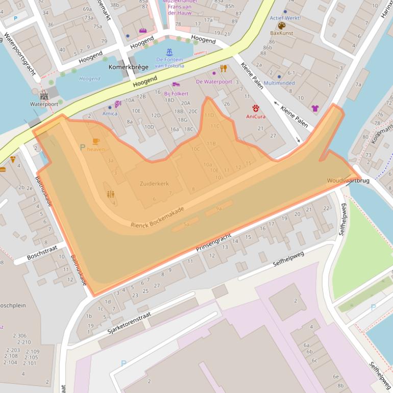 Kaart van postcodegebied 8601AC.