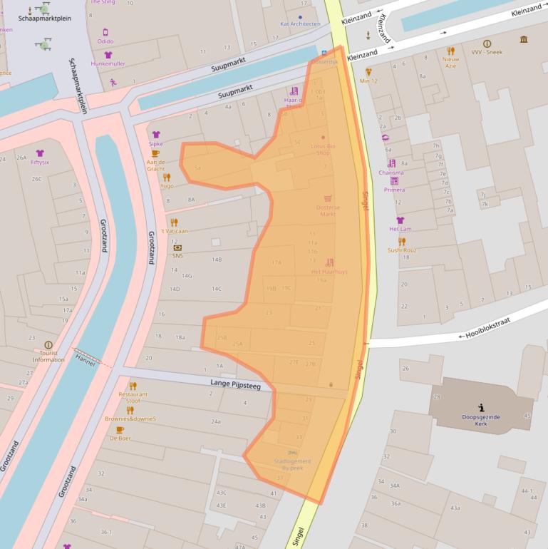 Kaart van postcodegebied 8601AG.