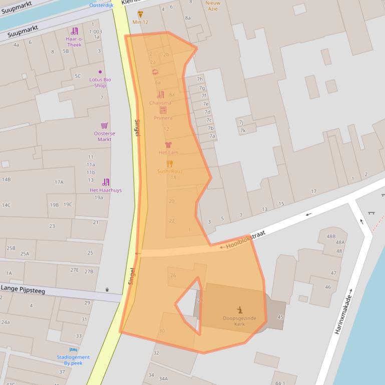 Kaart van postcodegebied 8601AJ.