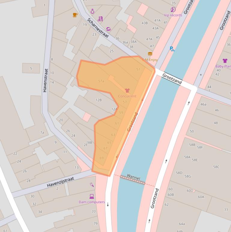 Kaart van postcodegebied 8601AT.