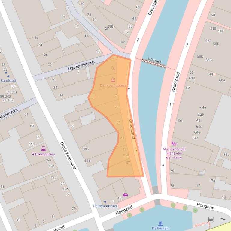 Kaart van postcodegebied 8601AV.