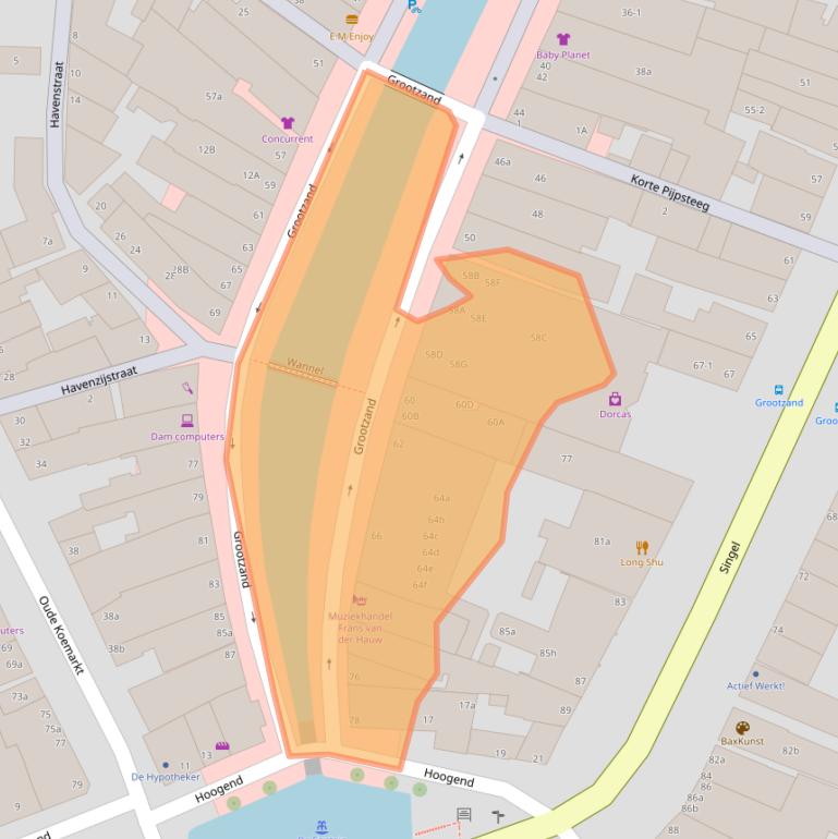 Kaart van postcodegebied 8601AZ.