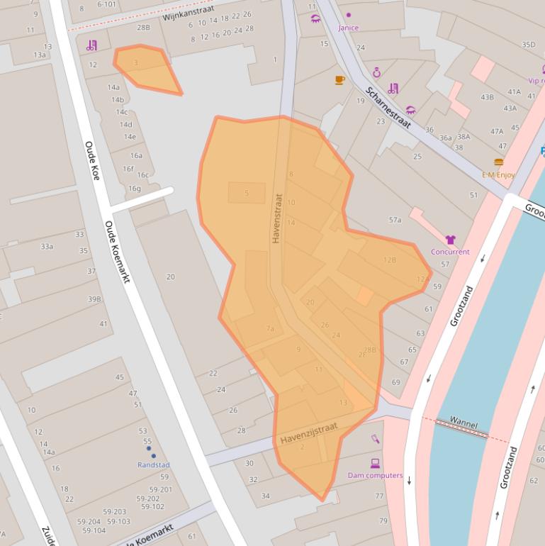 Kaart van postcodegebied 8601BA.