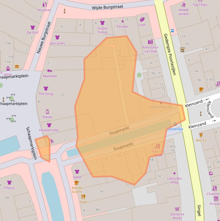 Kaart van postcodegebied 8601BD.