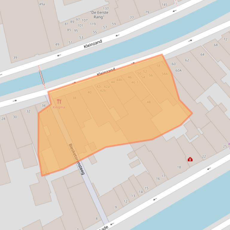 Kaart van postcodegebied 8601BJ.