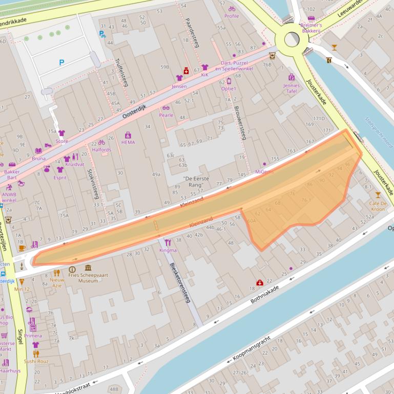 Kaart van postcodegebied 8601BK.