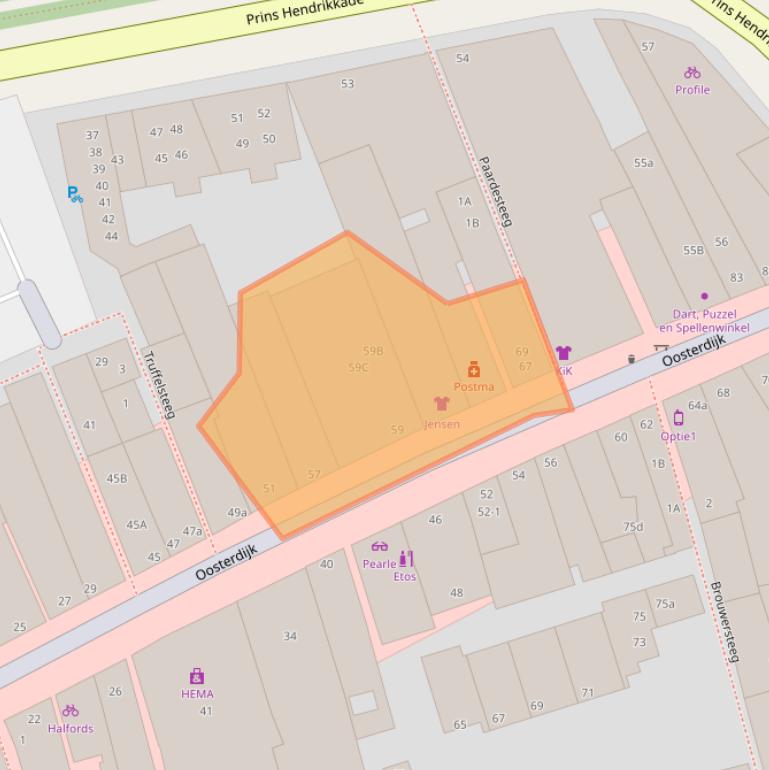 Kaart van postcodegebied 8601BR.