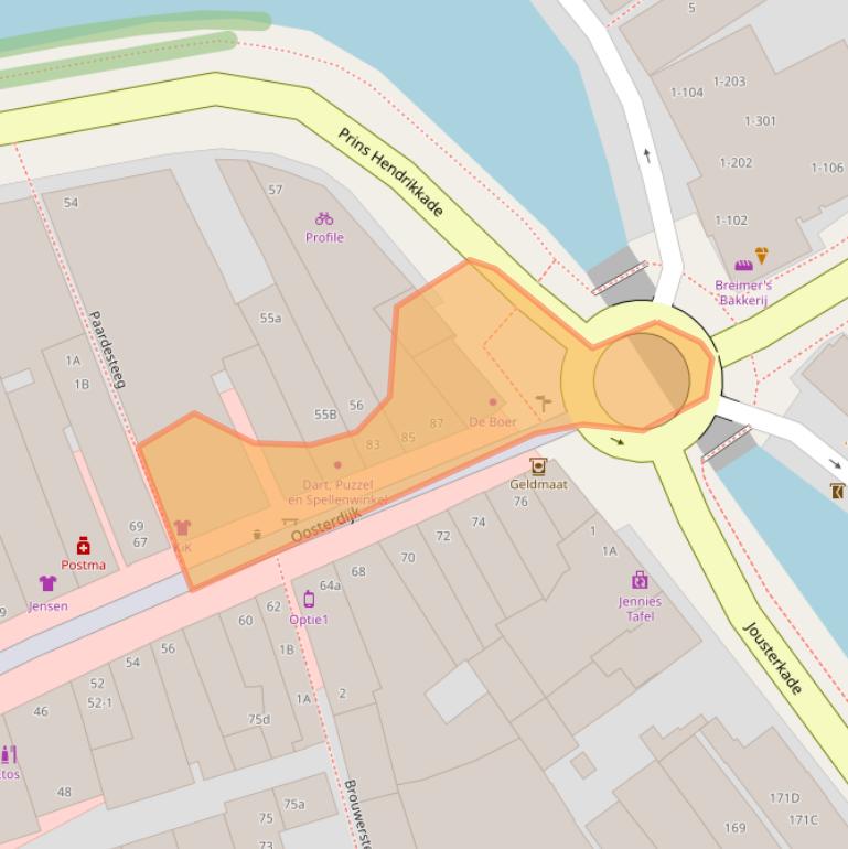 Kaart van postcodegebied 8601BS.