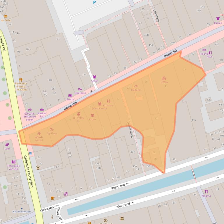 Kaart van postcodegebied 8601BT.