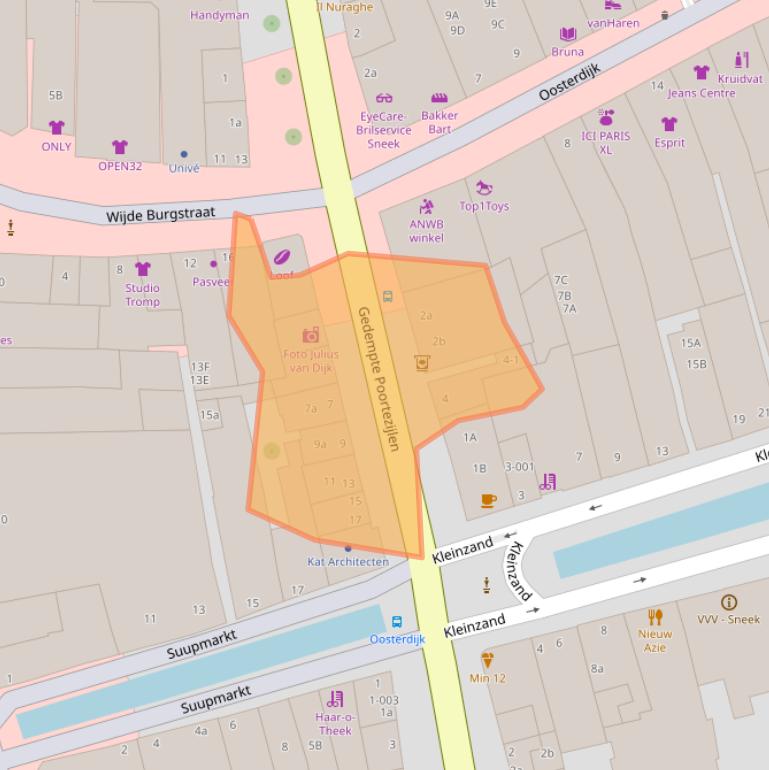 Kaart van postcodegebied 8601BW.