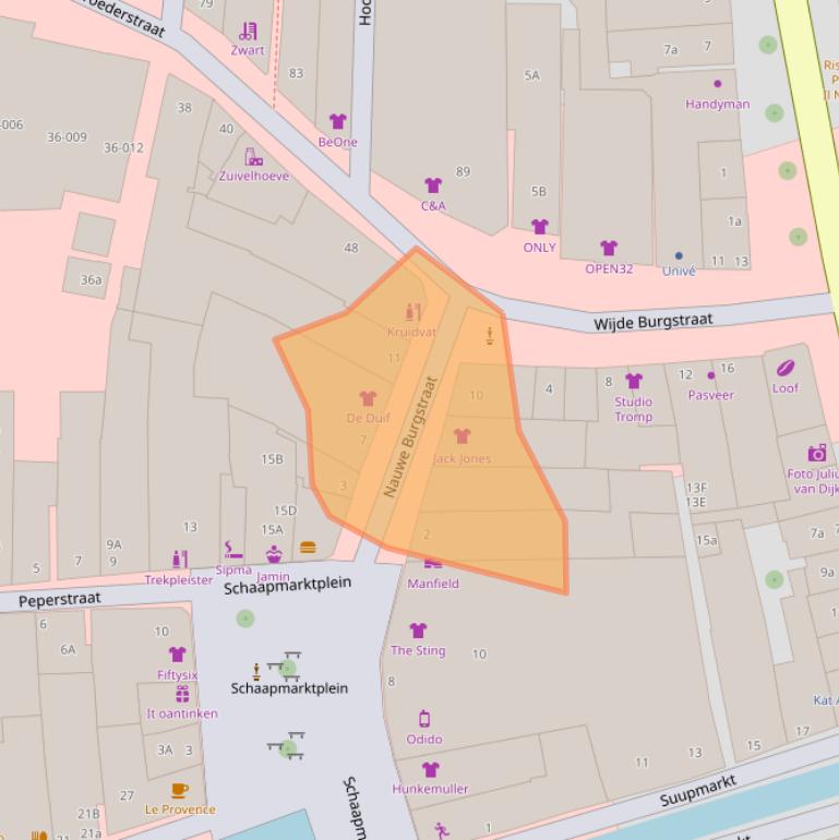 Kaart van postcodegebied 8601CD.