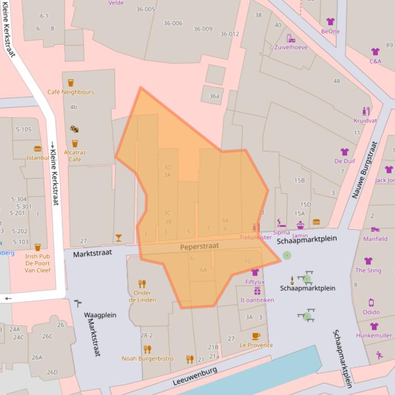 Kaart van postcodegebied 8601CH.