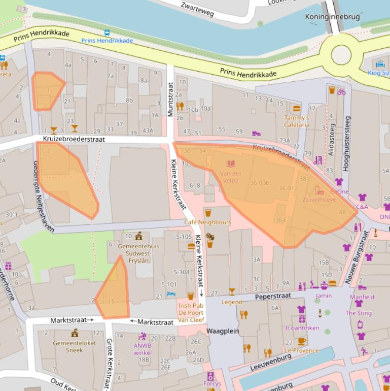 Kaart van postcodegebied 8601CM.