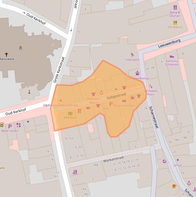 Kaart van postcodegebied 8601CP.