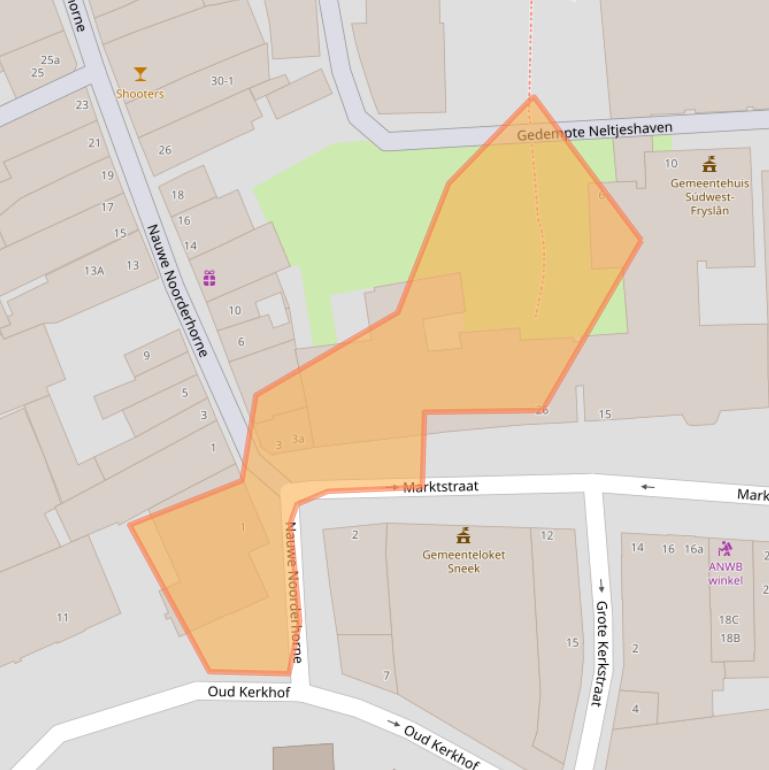 Kaart van postcodegebied 8601CR.