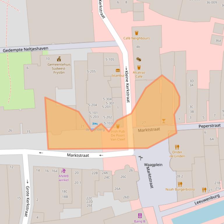 Kaart van postcodegebied 8601CS.