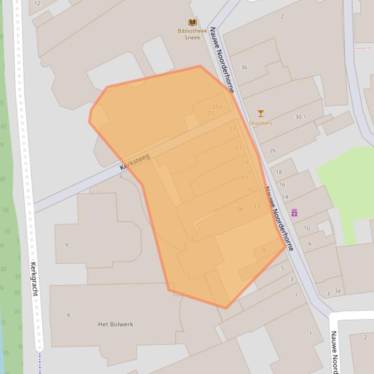 Kaart van postcodegebied 8601CX.