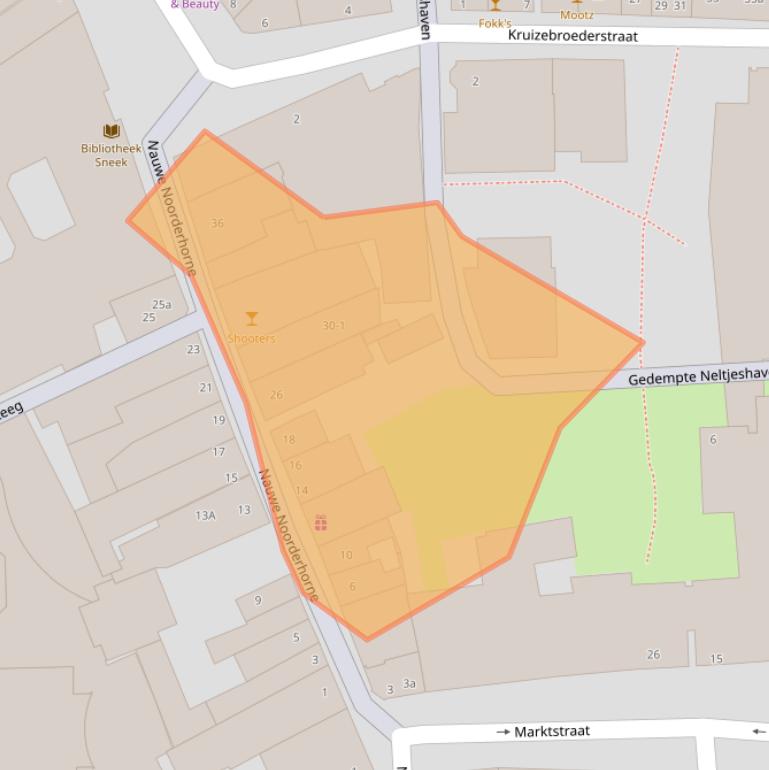 Kaart van postcodegebied 8601CZ.