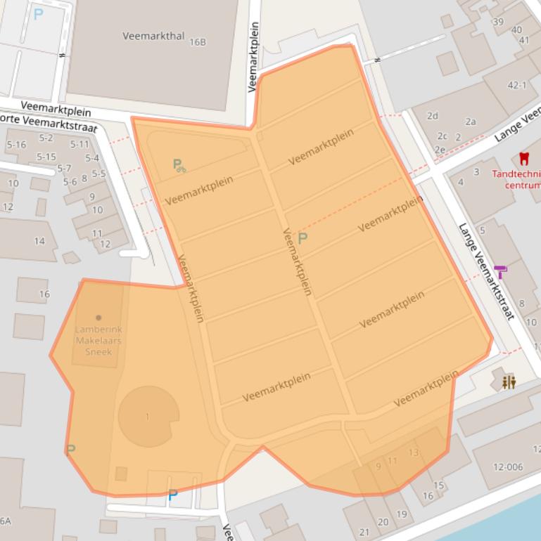 Kaart van postcodegebied 8601DA.