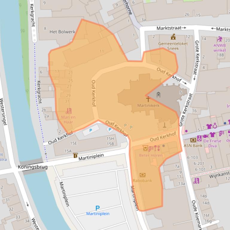 Kaart van postcodegebied 8601EE.