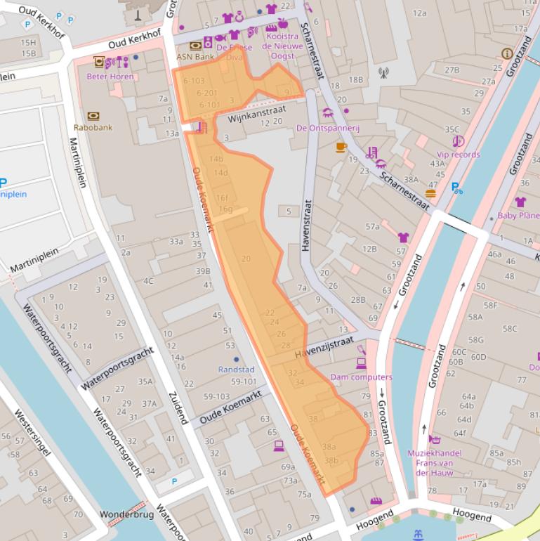 Kaart van postcodegebied 8601EK.