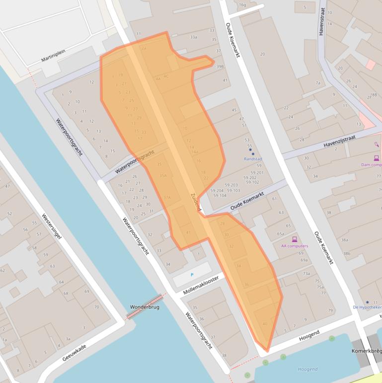 Kaart van postcodegebied 8601EL.