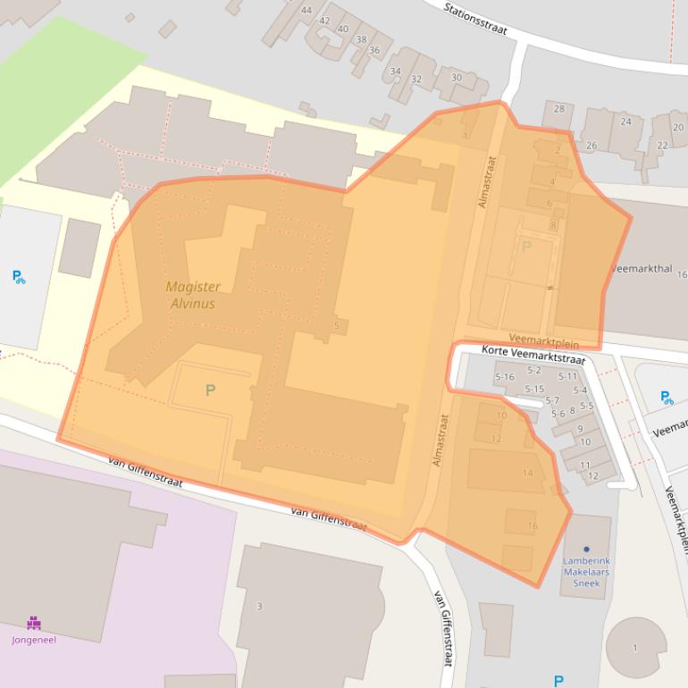 Kaart van postcodegebied 8601EW.