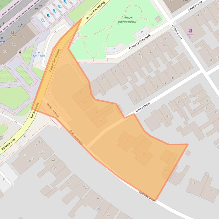 Kaart van postcodegebied 8601GC.