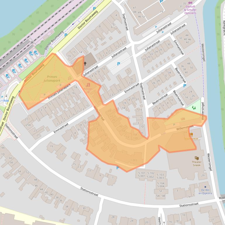 Kaart van postcodegebied 8601GH.