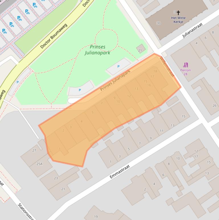 Kaart van postcodegebied 8601GJ.