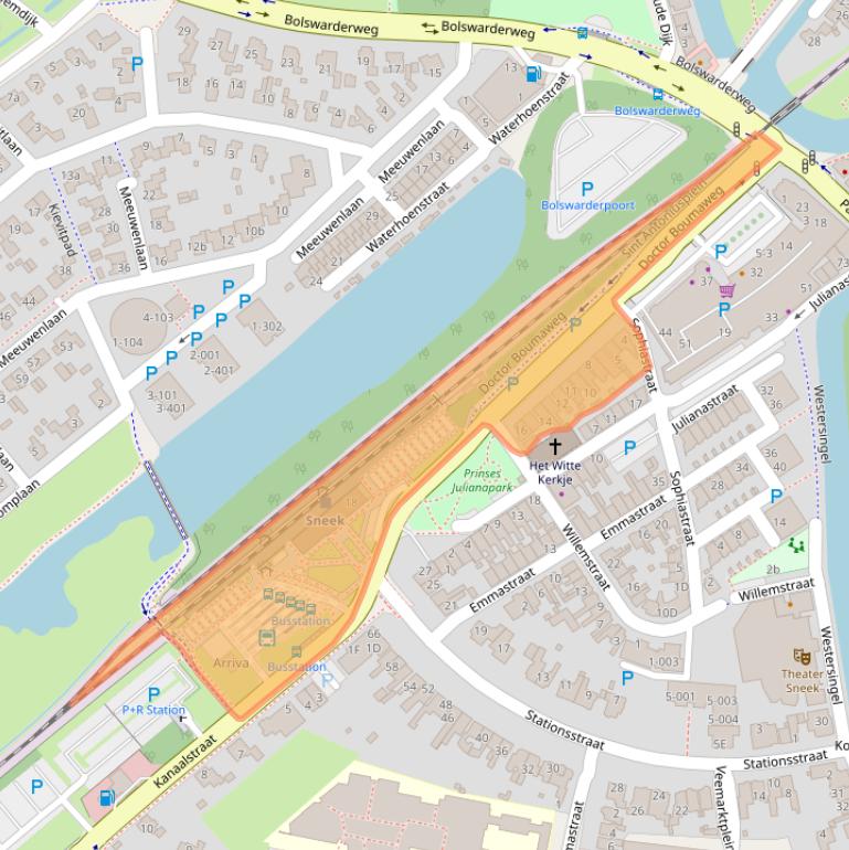 Kaart van postcodegebied 8601GM.