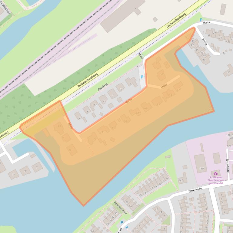 Kaart van postcodegebied 8601GZ.