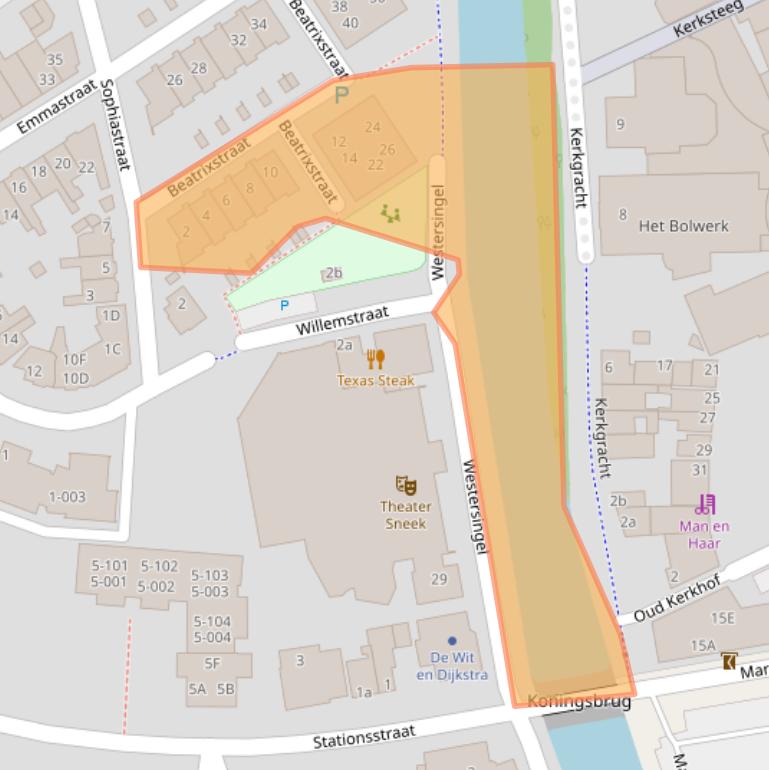 Kaart van postcodegebied 8601HH.