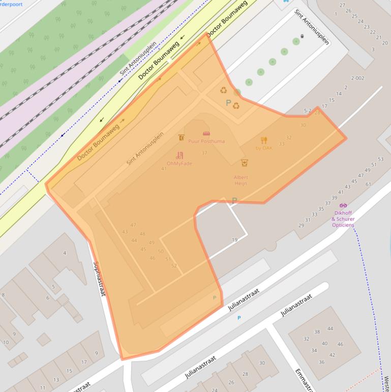 Kaart van postcodegebied 8601HK.