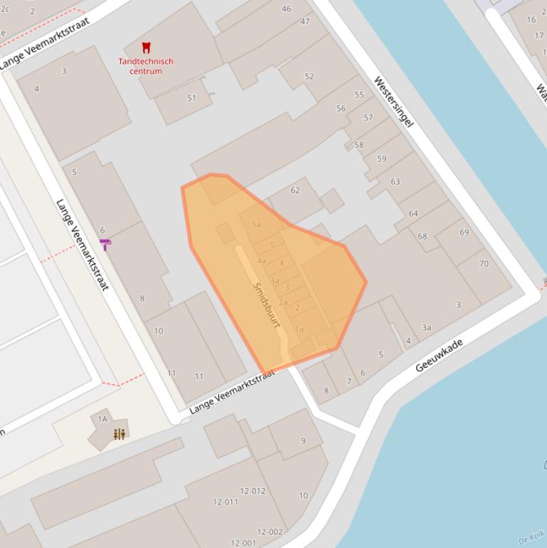 Kaart van postcodegebied 8601HL.