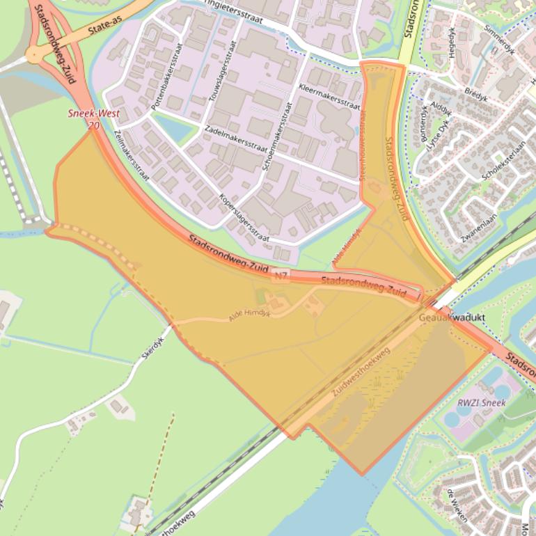 Kaart van postcodegebied 8601JZ.