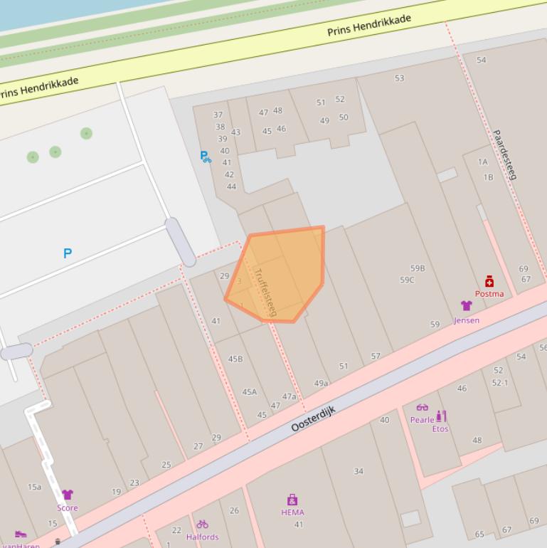 Kaart van postcodegebied 8601LA.