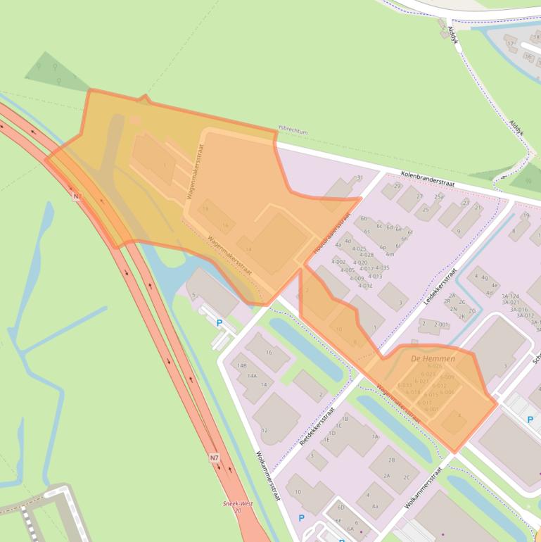 Kaart van postcodegebied 8601VA.